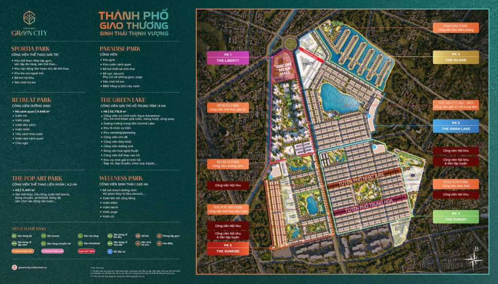 Mặt bằng Vinhomes green city