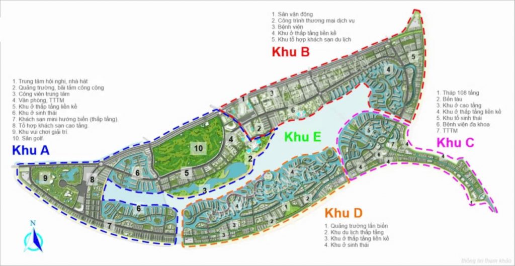 Mặt bằng các phân khu Vinhomes Cần giờ