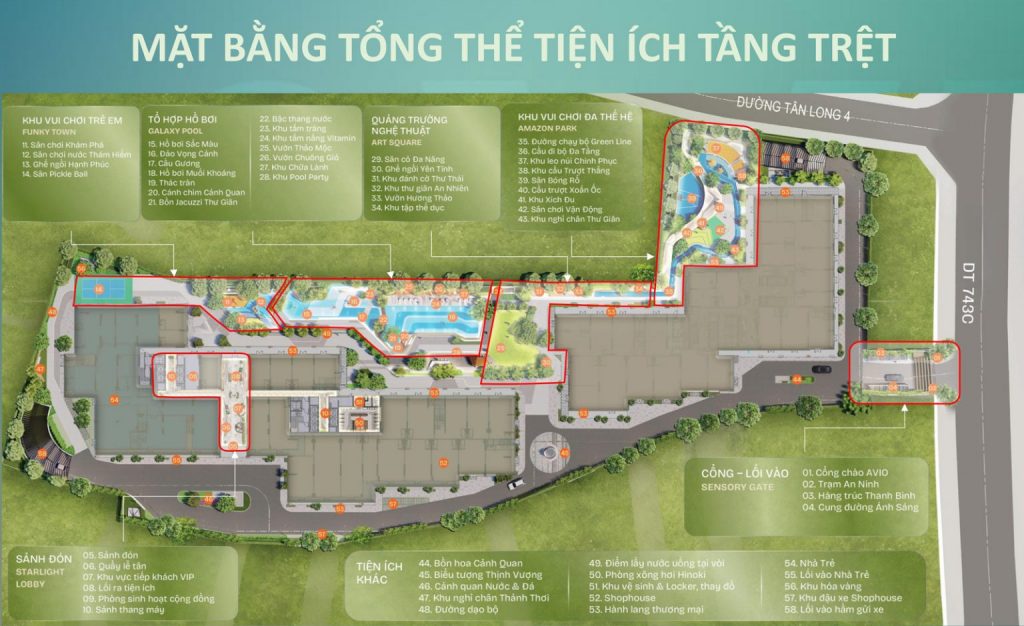 Mặt bằng tiện ích dự án tt avio