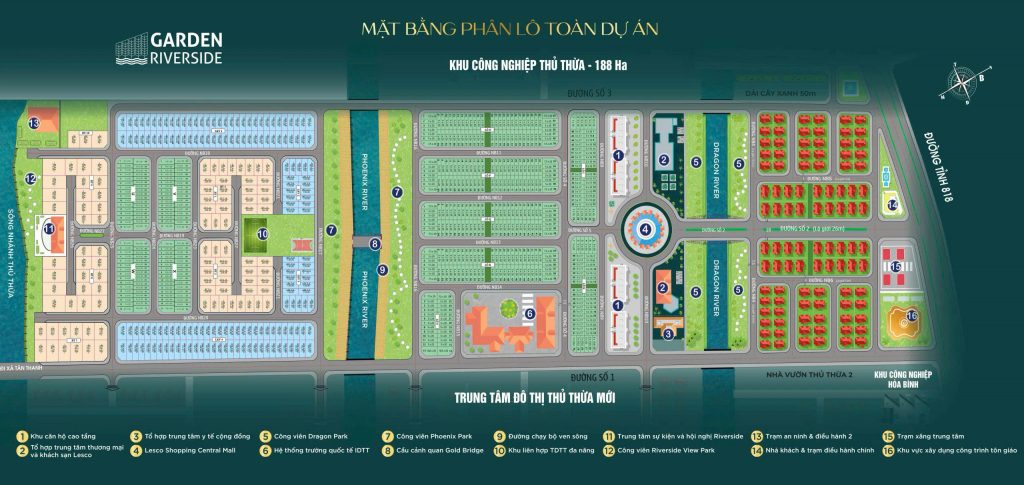 Mặt bằng tổng thể dự án Garden Riverside