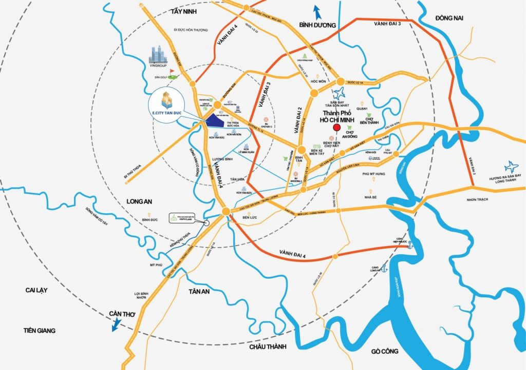 vị trí khu đô thị ecity tân đức